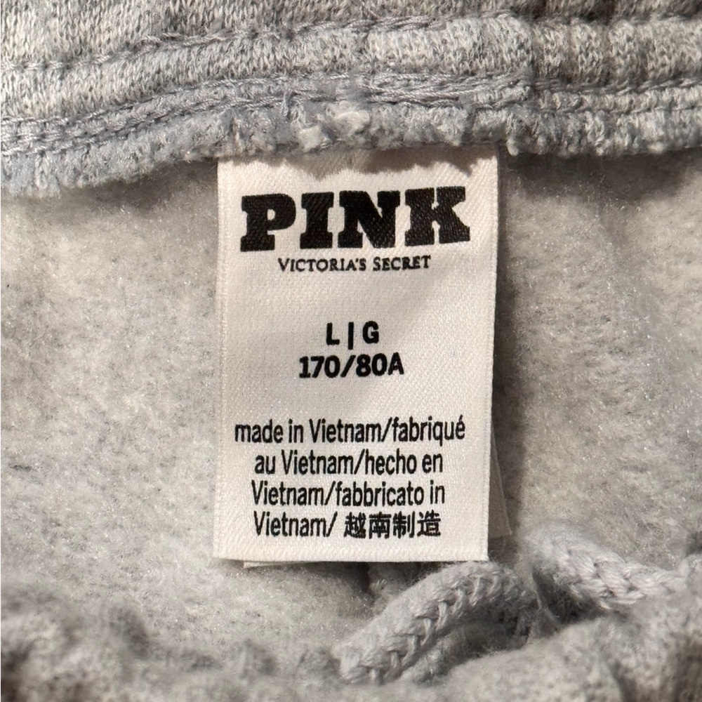 PINK Victoria's Secret Gray Joggers Black and White Stripes - Picture 11 of 11